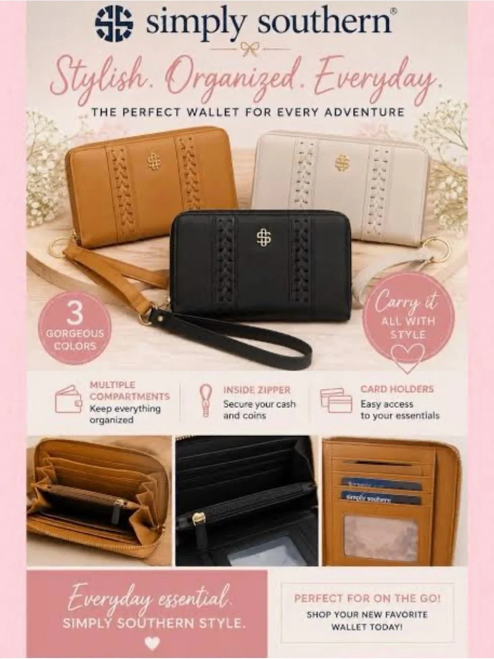 Simply Southern Black Soleil Wallet